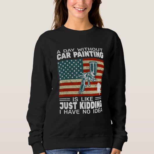 USA Flag auto body painter car painter accessories Sweatshirt (Vorderseite)