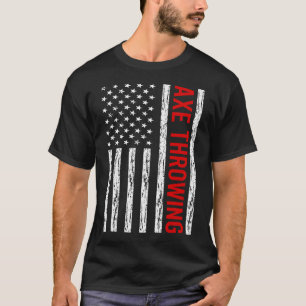 USA Flag Ax Threading Axes T-Shirt