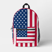 USA Flag Backpack American Patriotic Bedruckter Rucksack (Vorderseite)
