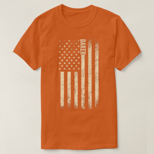 USA Flag Backstolz American Baker T-Shirt (Design vorne)
