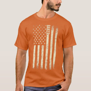 USA Flag Backstolz American Baker T-Shirt