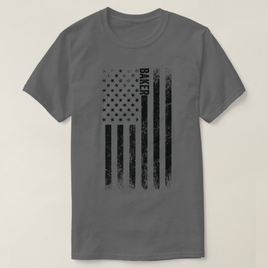 USA Flag Baking - Proud American Baker T-Shirt (Design vorne)