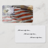USA Flag Bald Eagle Bird Patriot Business Cards Visitenkarte (Vorne/Hinten)