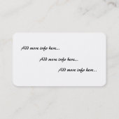 USA Flag Bald Eagle Bird Patriot Business Cards Visitenkarte (Rückseite)