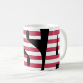 USA Flag Barcode Graphic Mug - Bold Social Comment Kaffeetasse (VorderseiteRechts)