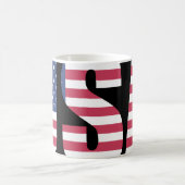 USA Flag Barcode Graphic Mug - Bold Social Comment Kaffeetasse (Mittel)