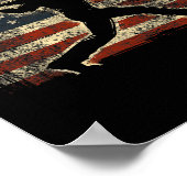 Usa Flag Baseball Player American Flag Baseball Poster (Ecke)
