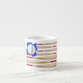 USA Flag Baseball Theme Espressotasse (Vorderseite)