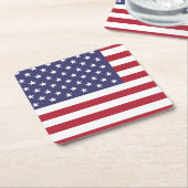 USA FLAG Beer mat, Rechteckiger Pappuntersetzer (angewinkelt)