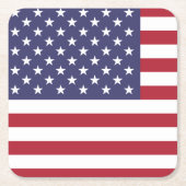 USA FLAG Beer mat, Rechteckiger Pappuntersetzer (Vorderseite)