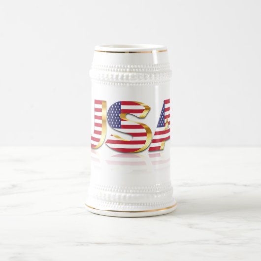 USA Flag Beer Stein Bierglas (Mittel)