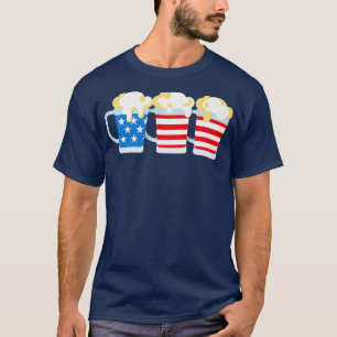 USA Flag Beer Tasse Funny 4. Juli Tagesgeschenk T-Shirt