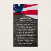 USA Flag Beileid Beerdigung Gedenkkarte (Rückseite)