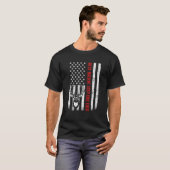 USA Flag Best Buckin' Step-Vater Ever Deer Jagd F T-Shirt (Vorne ganz)