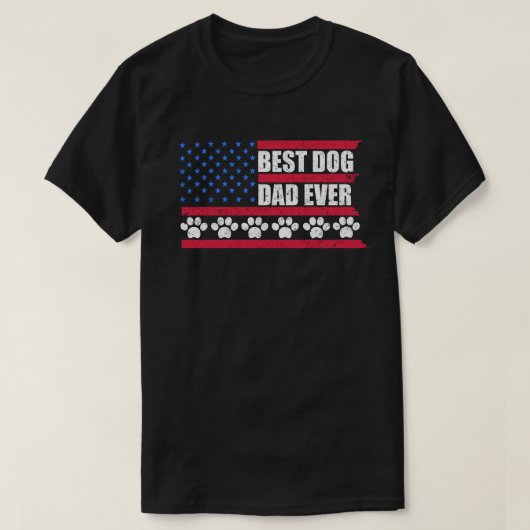 USA Flag Best Dog Dad Ever father's Day Shirt (Design vorne)
