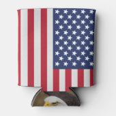 USA Flag Beverage Cooler - American Bald Eagle Dosenkühler (Vorderseite)