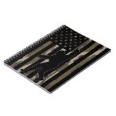 USA Flag Bigfoot Bottomland Camouflage Notizblock (Linke Seite)