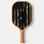 USA Flag Bigfoot Bottomland Camouflage Pickleball Schläger (Vorderseite)