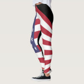 USA Flag Black Leggings (Links)
