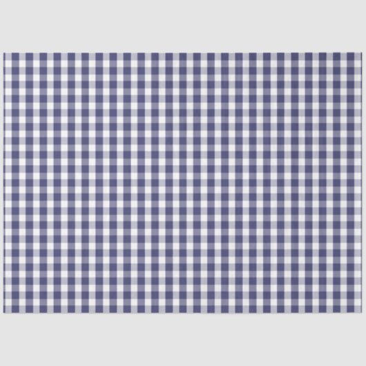 USA Flag Blue and White Gingham Checked Seidenpapier (Vorderseite)
