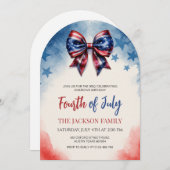 USA Flag Bow 4. Juli Party Arch Einladung (Vorne/Hinten)