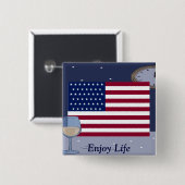 USA Flag_ Button (Vorne & Hinten)