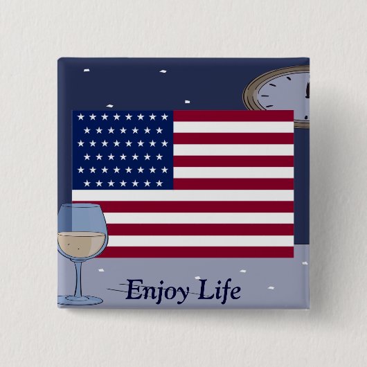USA Flag_ Button (Vorderseite)