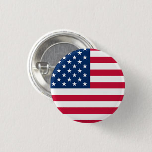 USA Flag Button Patriotic