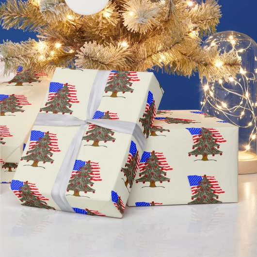 USA Flag Camouflage Weihnachten Geschenkpapier (Feiertage)