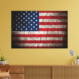 USA Flag Canvas Druckbild Leinwanddruck