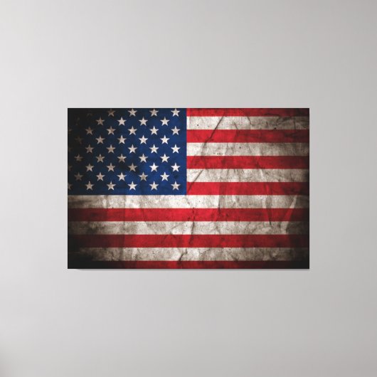 USA Flag Canvas Druckbild Leinwanddruck (Vorderseite)