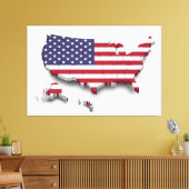 USA Flag Canvas Druckbild Leinwanddruck (Insitu (Wohnzimmer))