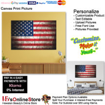 USA Flag Canvas Druckbild