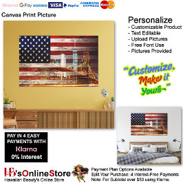 USA Flag Canvas Druckbild Leinwanddruck