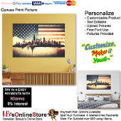 USA Flag Canvas Druckbild Leinwanddruck