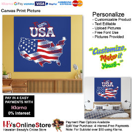 USA Flag Canvas Druckbild Leinwanddruck