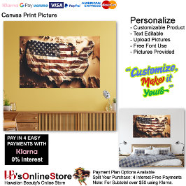 USA Flag Canvas Druckbild Leinwanddruck