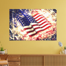 USA Flag Canvas Druckbild Leinwanddruck