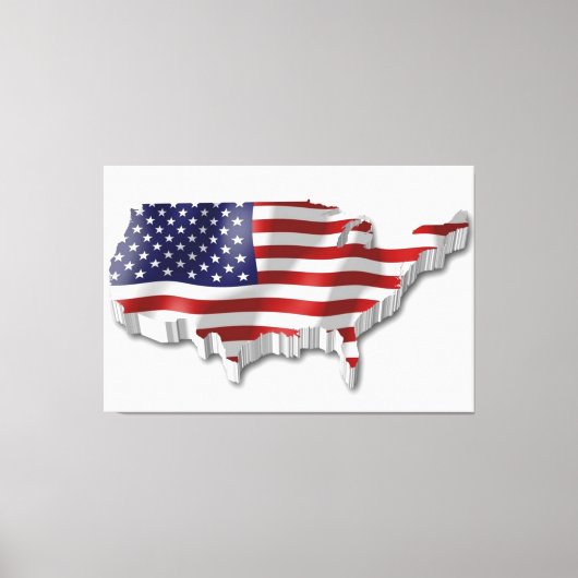 USA Flag Canvas Druckbild Leinwanddruck (Vorderseite)