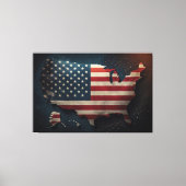 USA Flag Canvas Druckbild Leinwanddruck (Vorderseite)
