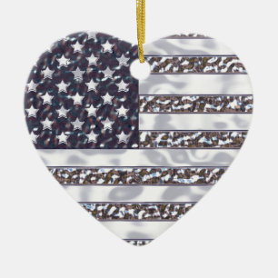 USA Flag Chrome Weihnachtsschmuck