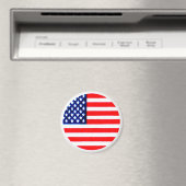 USA Flag Circle Tdhe MUSEUM Zazzle Magnet (In Situ (Geschirrspüler))