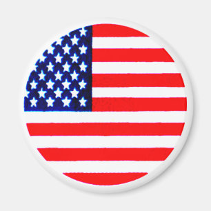 USA Flag Circle Tdhe MUSEUM Zazzle Magnet