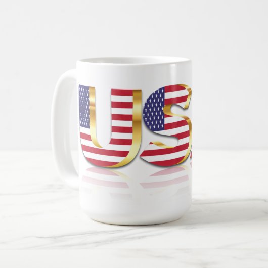 USA Flag Coffee Tasse (Vorderseite Links)