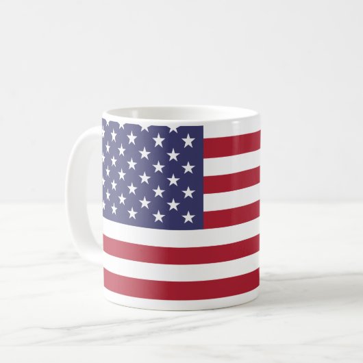 USA Flag Coffee Tasse , Tasse für Kaffee (Vorderseite Links)