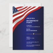 USA Flag | Corner | Luxury Blue Einladung (Vorderseite)