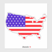 USA Flag Country Patriotic American Aufkleber (Blatt)