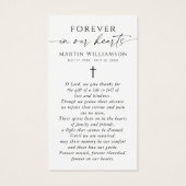 USA Flag Cross Sympathy Funeral Prayer Card (Rückseite)