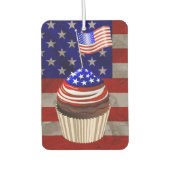 USA Flag Cupcakes Pattern Autolufterfrischer (Vorderseite)
