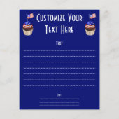 USA Flag Cupcakes Pattern Flyer (Hinten)